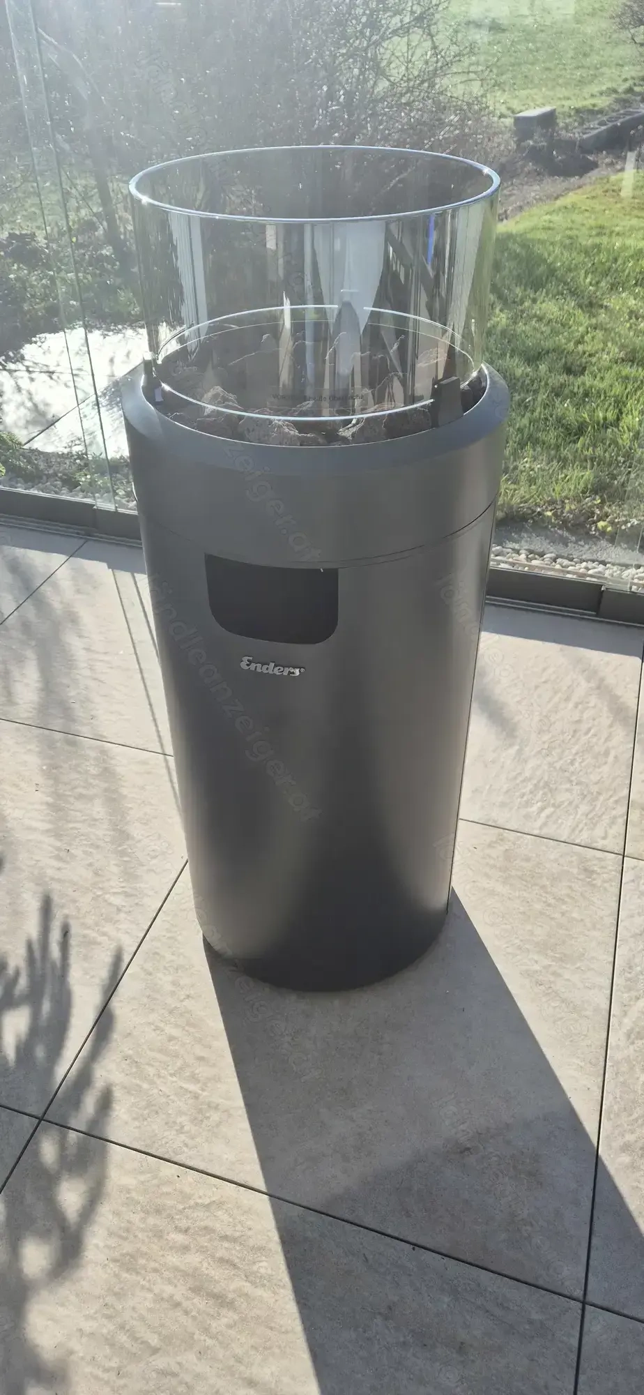 Terrassenfeuer Licht Gas Heizung Feuerstelle mit Beleuchtung NOVA LED M für Terrasse Garten Balkon