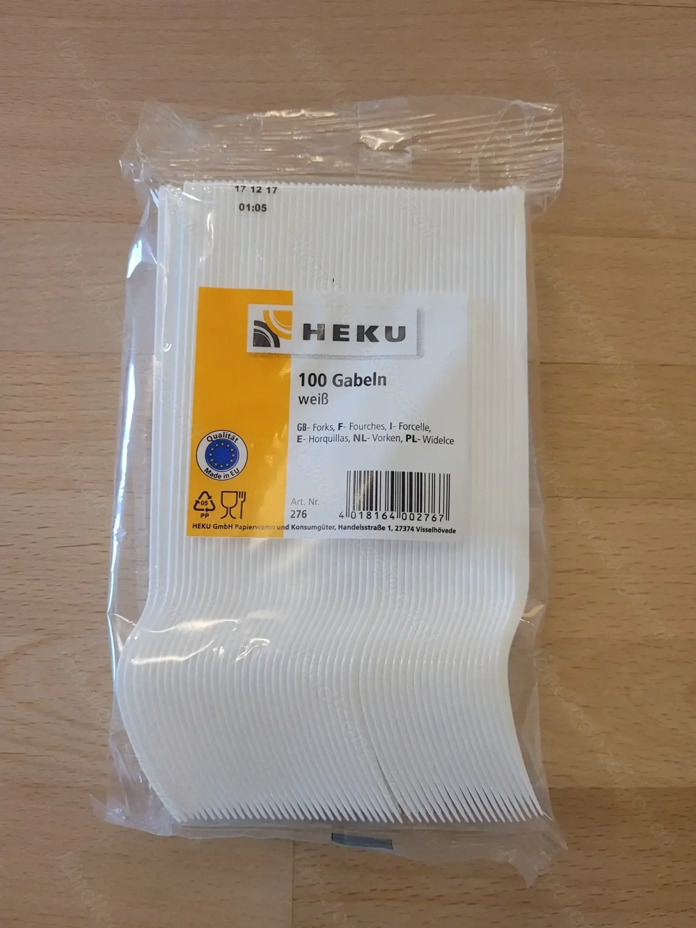 Heku Gabeln 100 Stück weiß