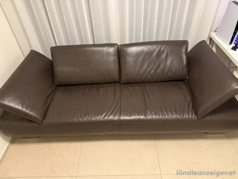 Ledersofa braun 