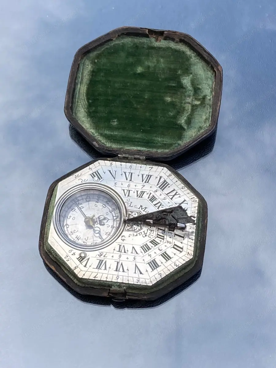 Silberne Sonnenuhr, Le Maire & Sohn, 18. Jahrhundert