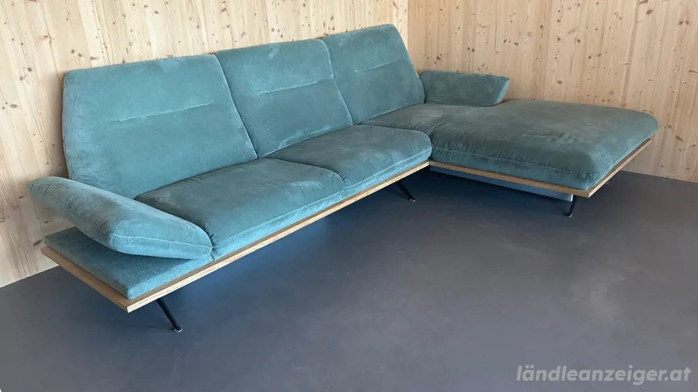 Ecksofa - Velourbezug