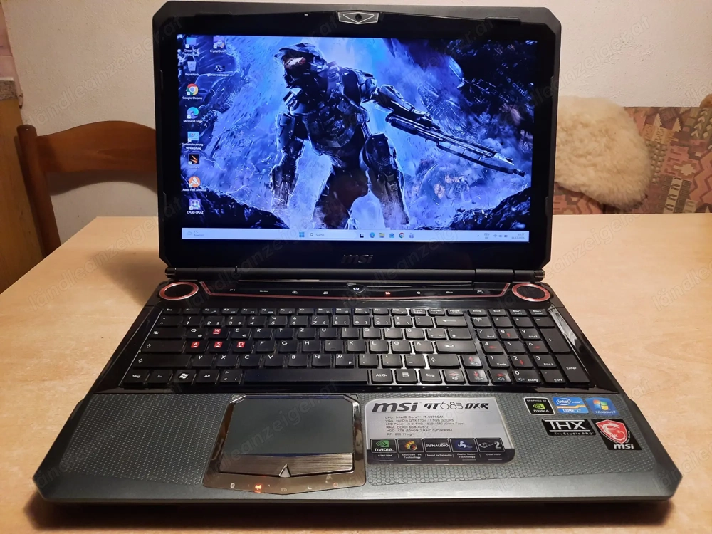 Gaming Laptop MSI GT683R i7 - GTX 570M - 16 GB DDR Ram - 1TB SSD