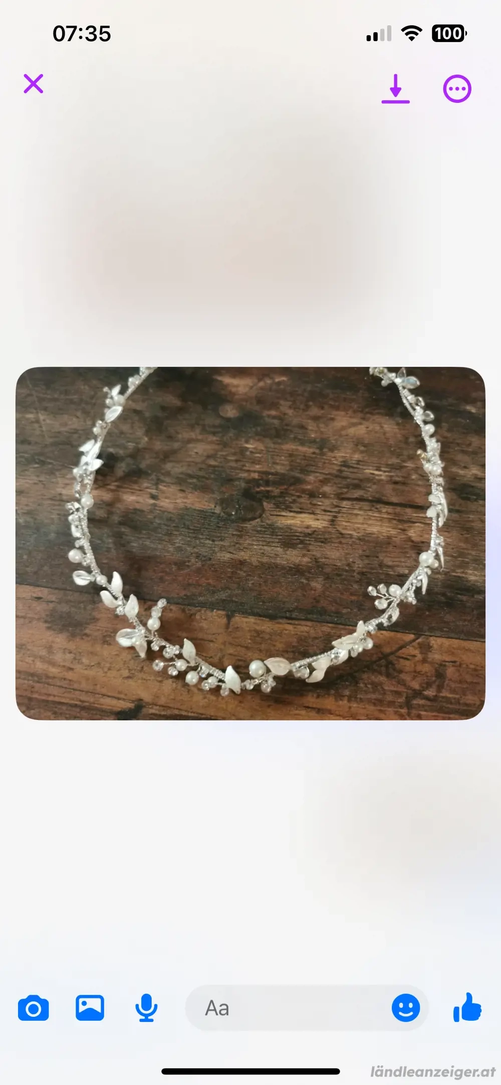 Haarschmuck silber mit Perlen