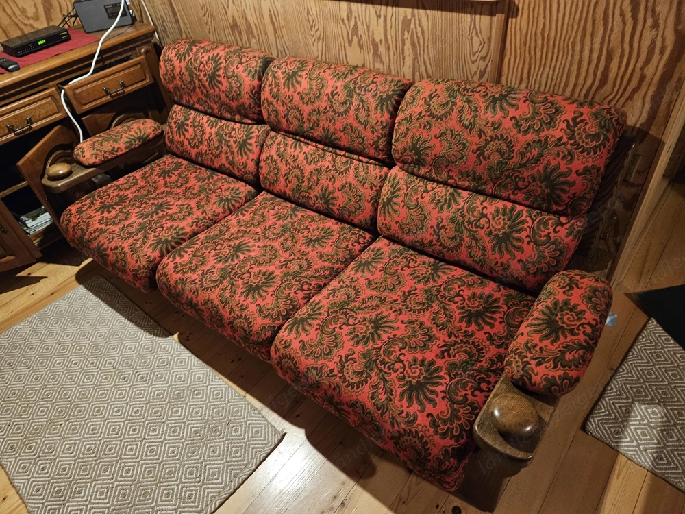 Eichencouch Polstermöbel Polstercouch inkl. 2 Stühle