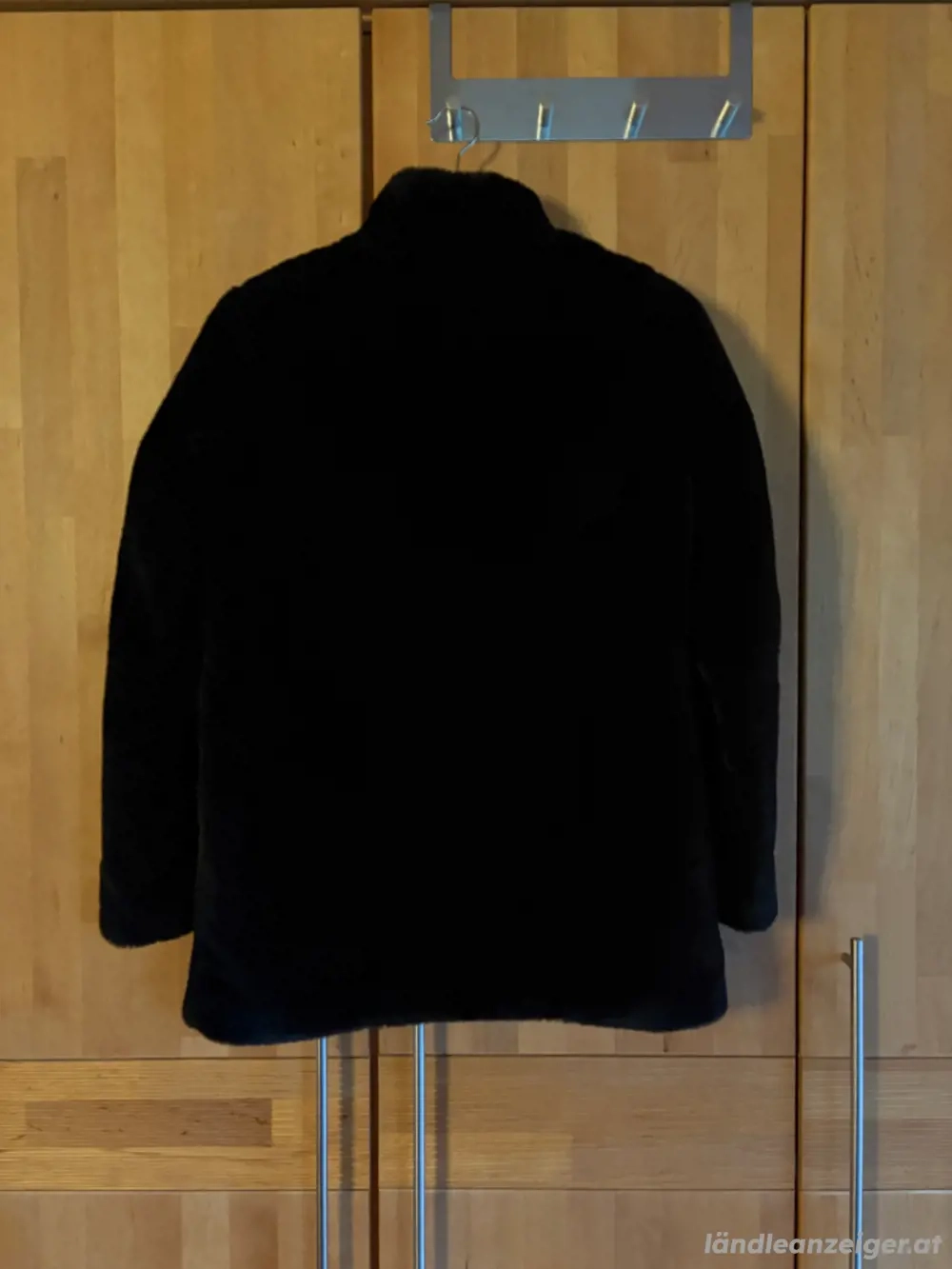 Kunstfell Mantel schwarz