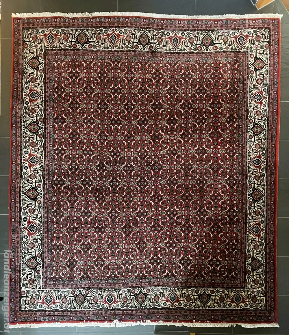 Handgeknüpfter persischer Bidjar Teppich, 204   240 cm, Wolle  Baumwolle