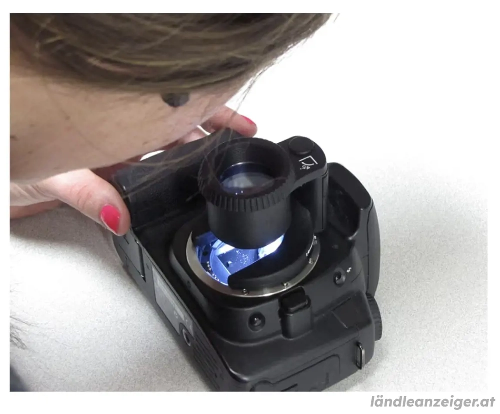 Kamera Sensor Reinigung Carson SensorMag 4,5X LED Lupe zur Sensorreinigung von DSLR-Kameras SM-44