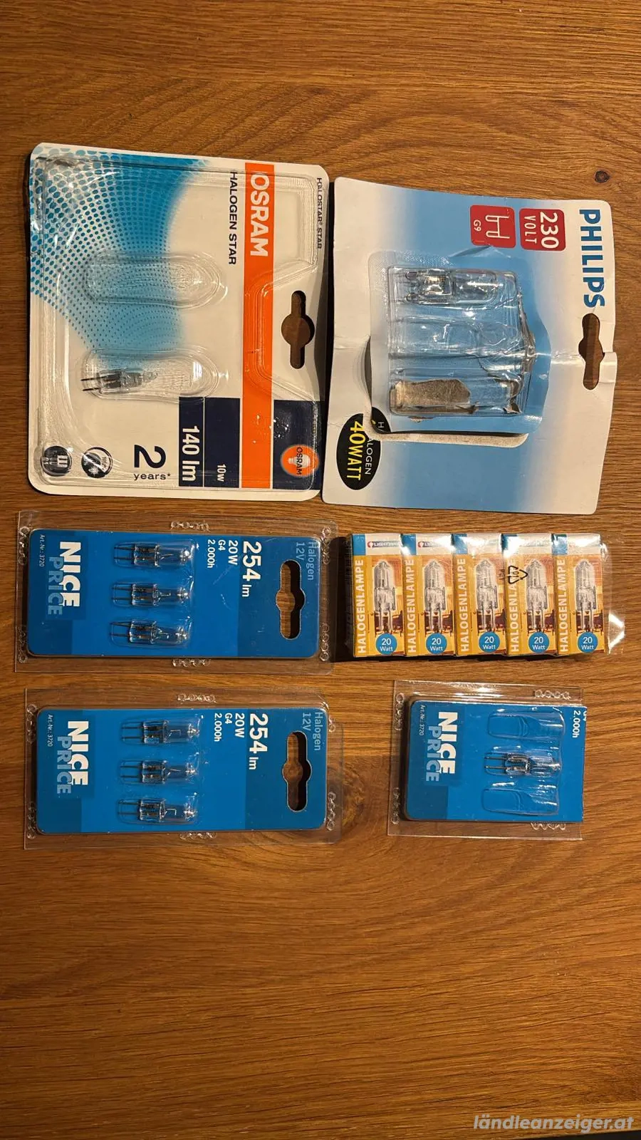 Halogenlampen zu verschenken