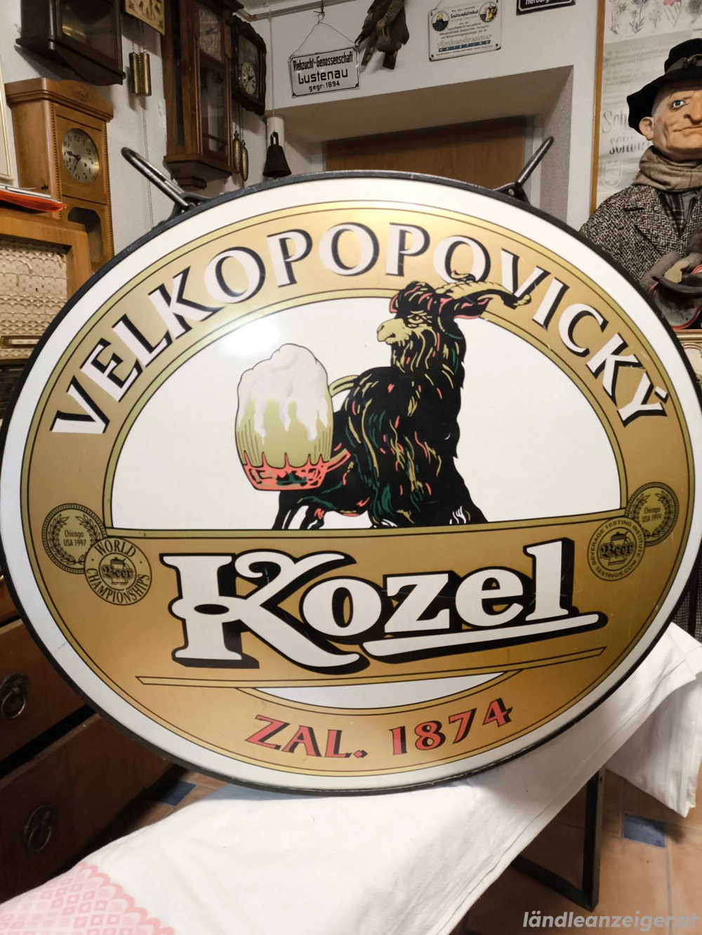 PREISREDUZIERT um -80%  - Ausländisches BIER-Reklame-Schild zum Aufhängen !!!  Ein Echter Hingucker 