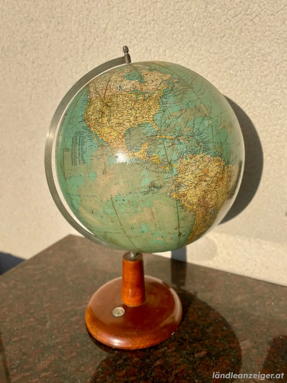 Welt Wegweiser Erdglobus Globus 1910 1915 Dr. Sandro Limbach Verlag O. Gracklauer Leipzig Kolonien 