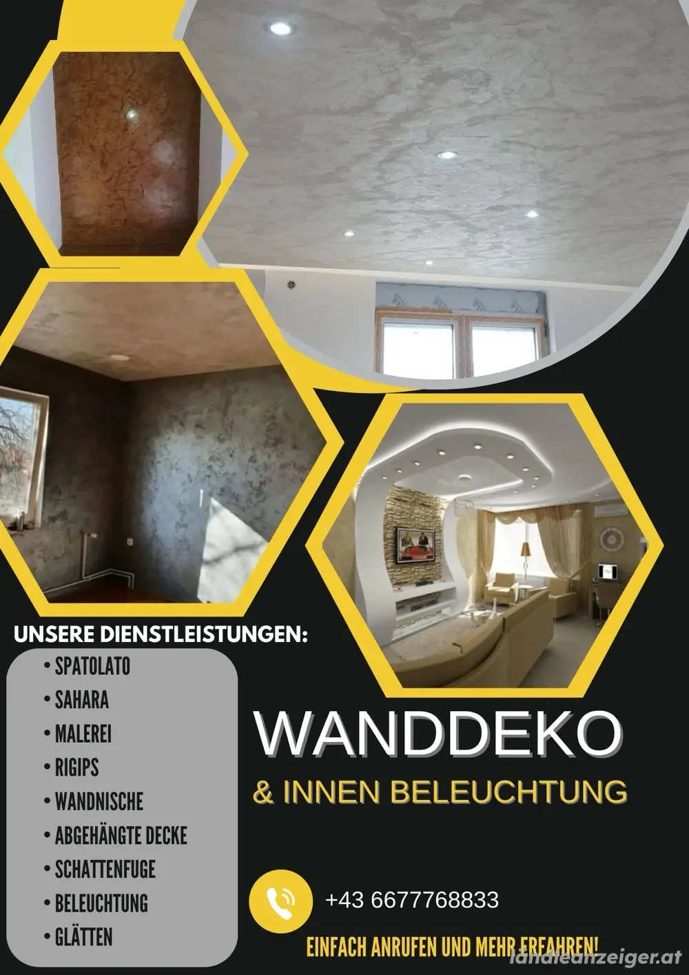 Wanddeko und Innebeleuchtung