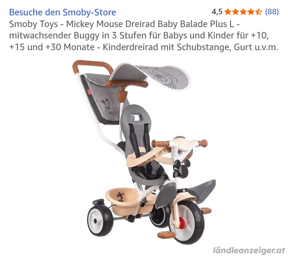 Mickey Mouse Dreirad von Smoby