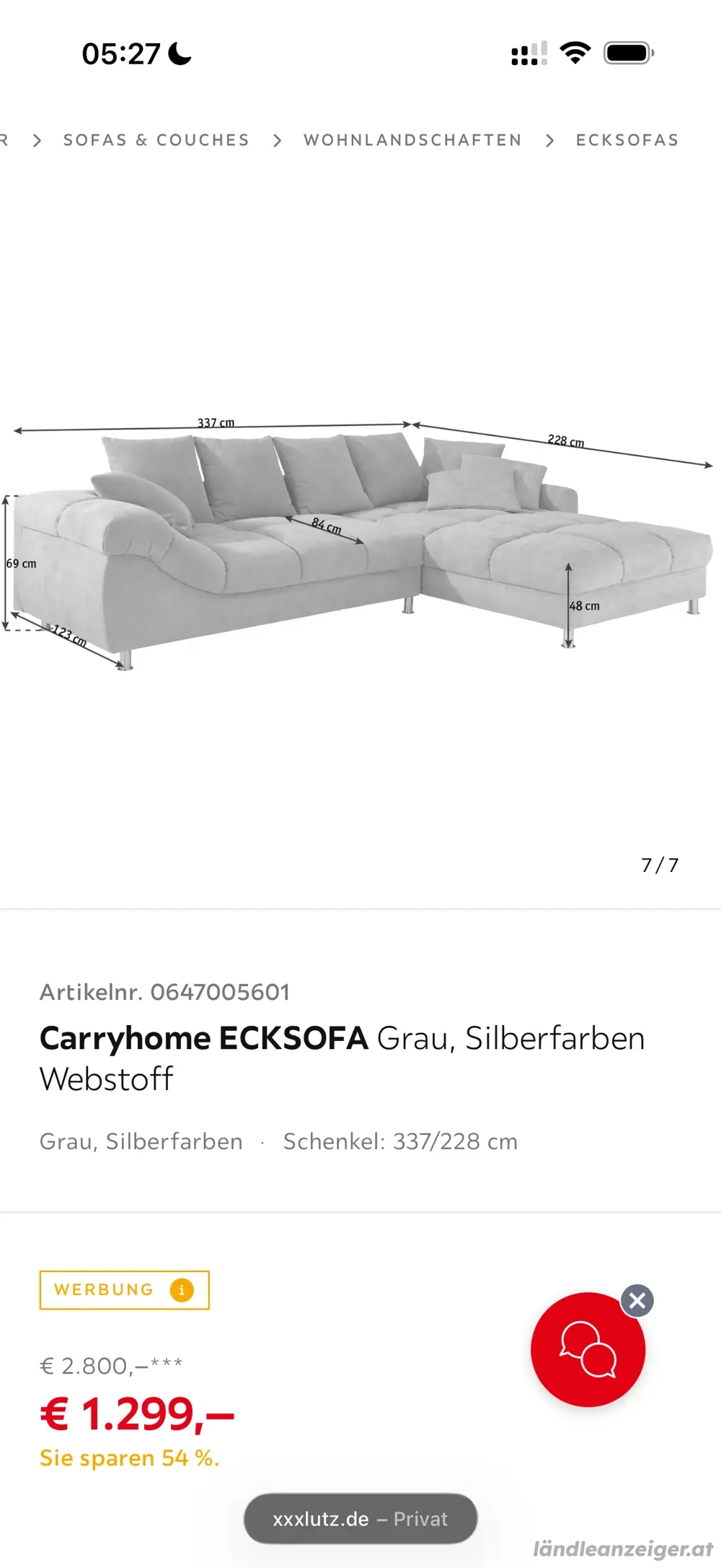 Ecksofa neuwertig