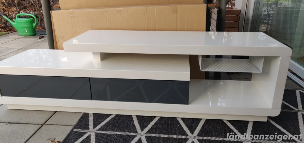 Lowboard Hochglanz weiß 