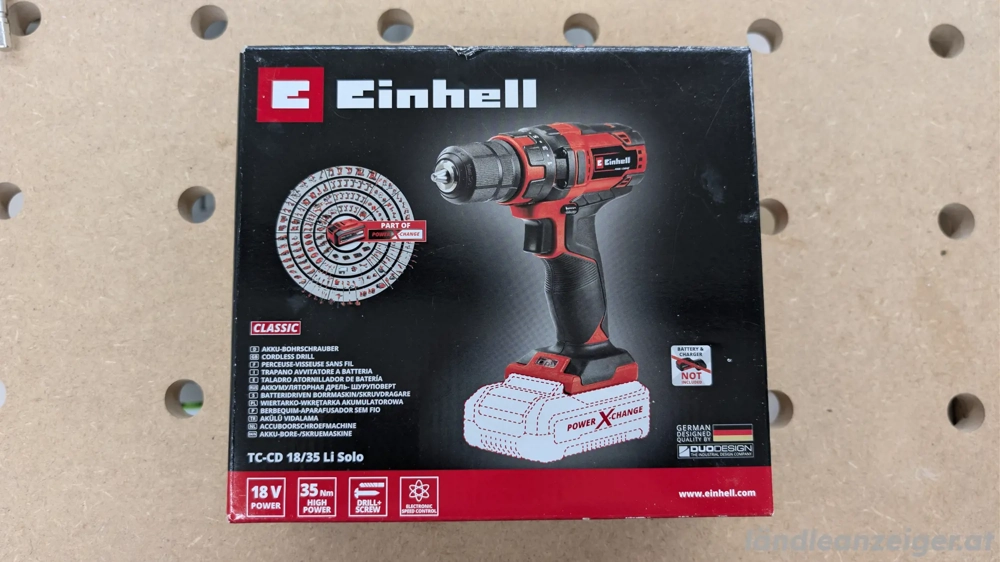 Einhell Akku-Bohrschrauber TC-CD 18 35 Li Solo mit 4.0 Ah Power X-Change Starter Kit
