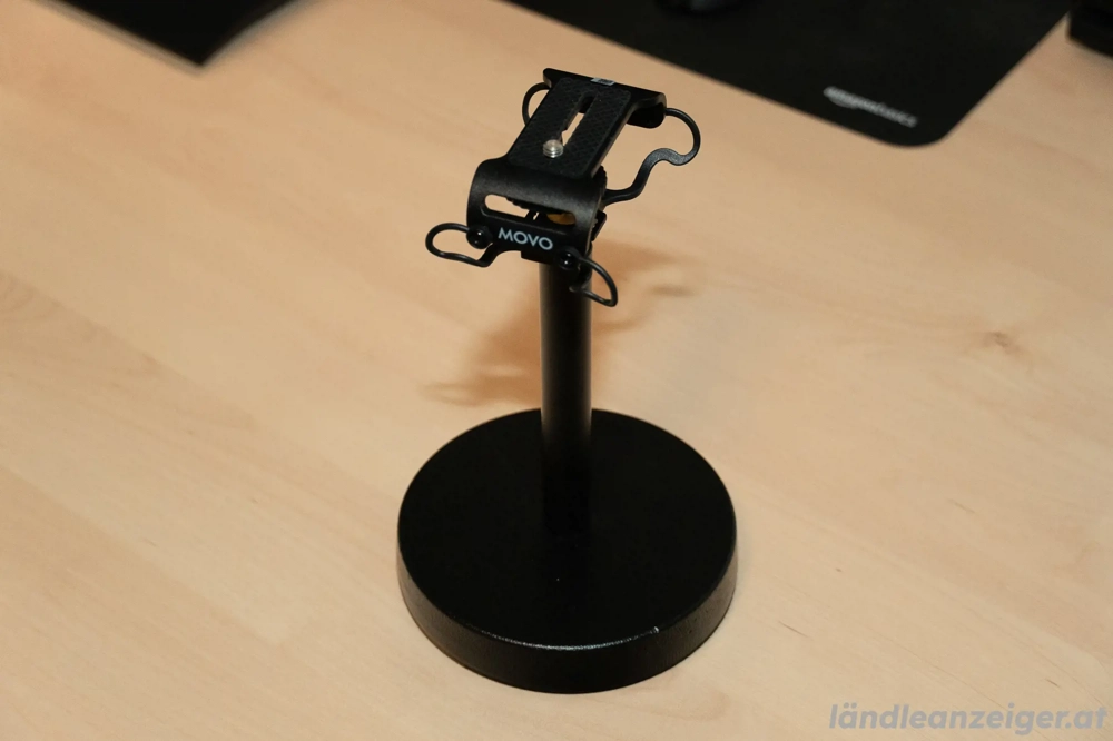 Mikrofon-Set: Movo Stoßdämpfer + K&M Tischstativ