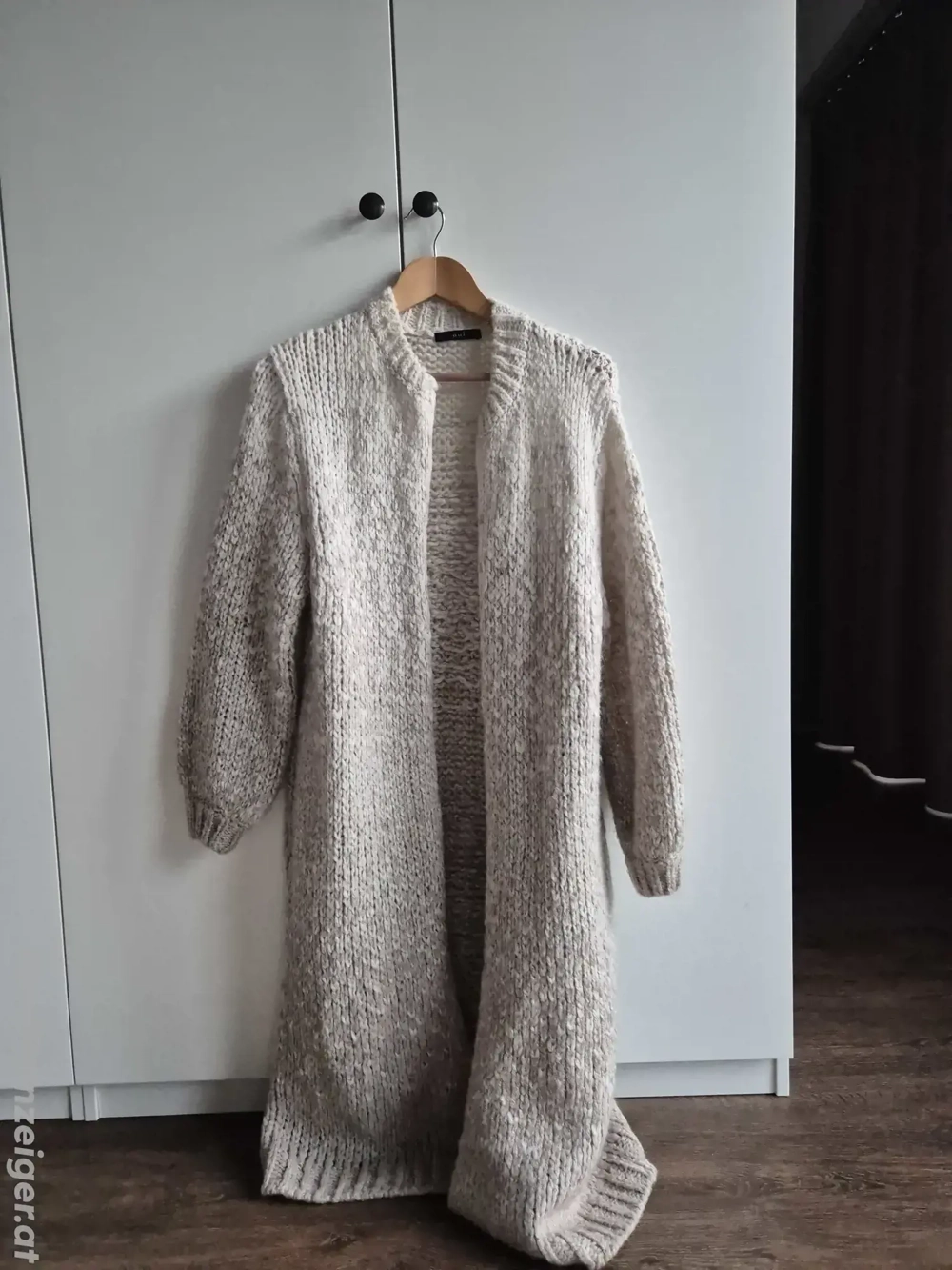 Strickjacke Oui Größe 38 hellbraun