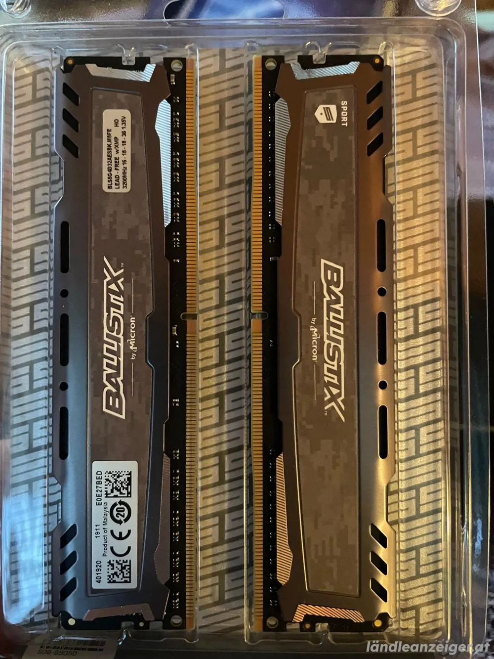 RAM Arbeitsspeicher für PC 2x8GB DDR4-2400 1,2V  Ballistix SPORT  Gaming memory