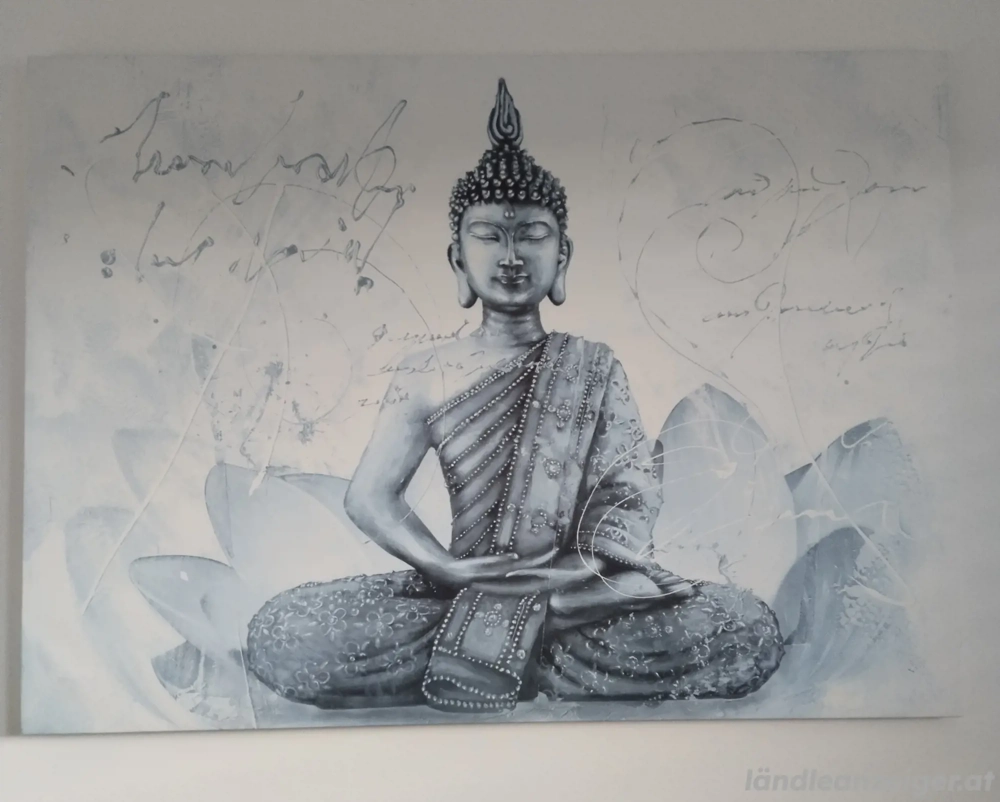 Buddha Wandbild 116x84 cm