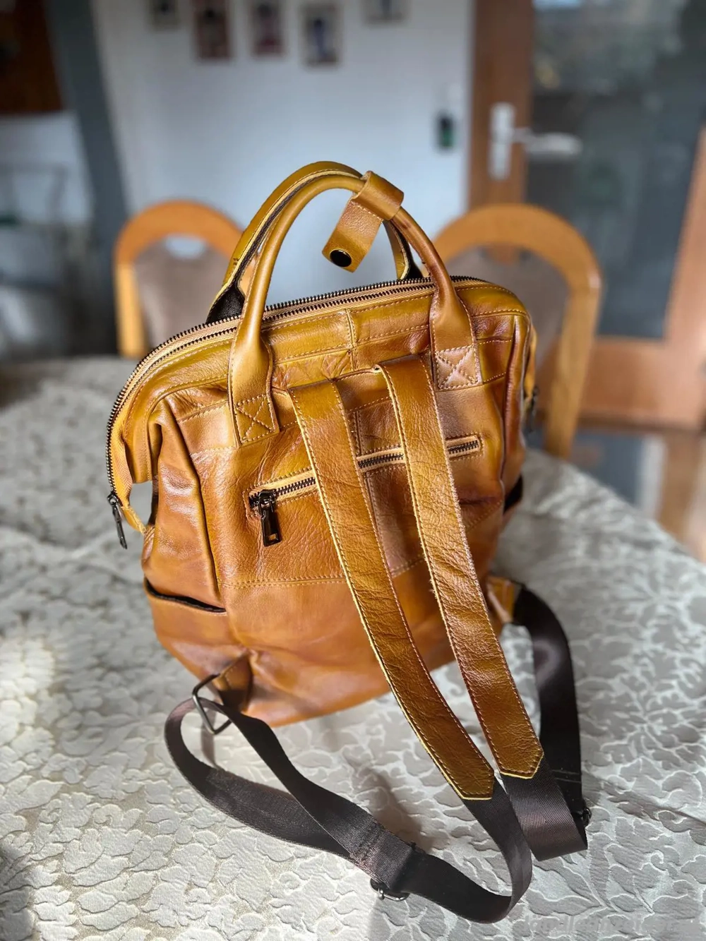 Rucksack aus echtem Leder