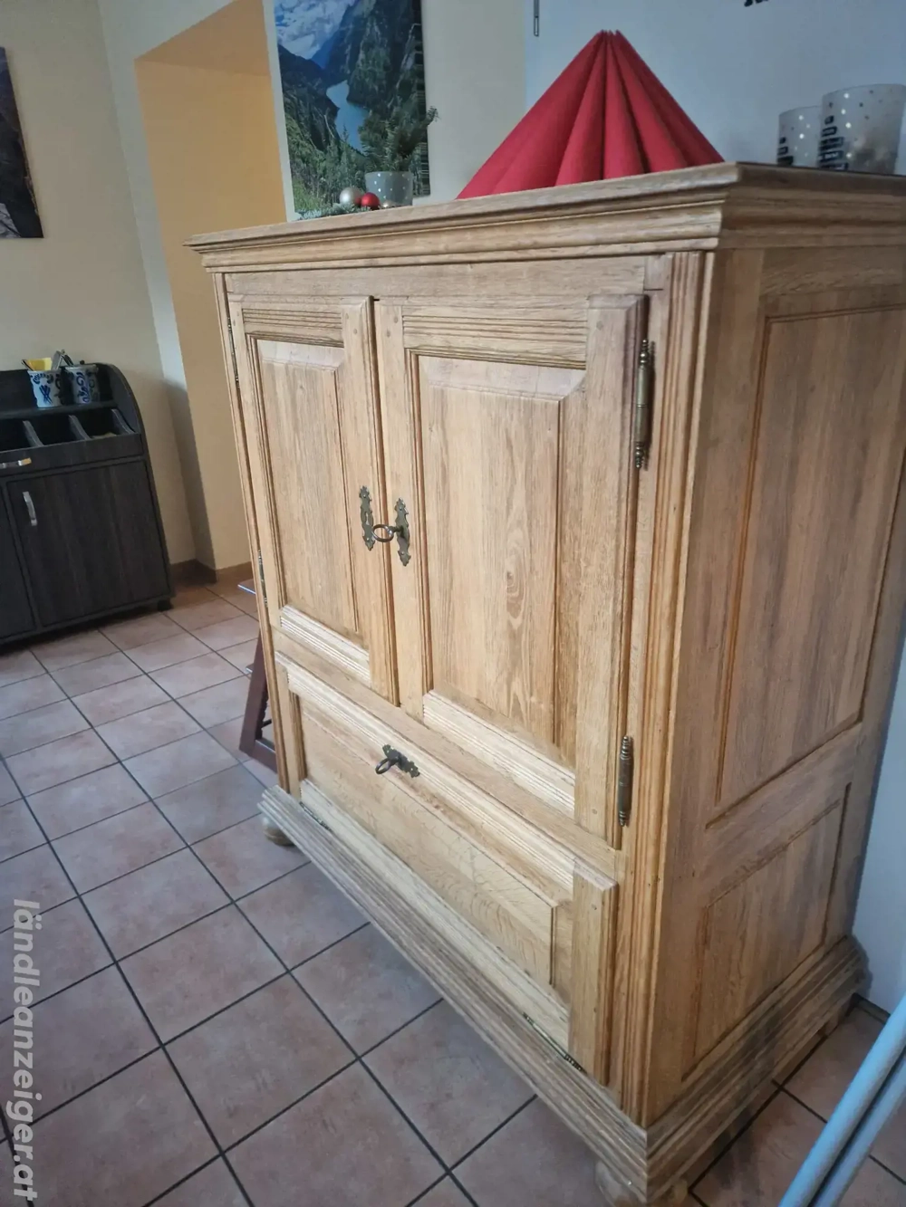 Bauernschrank, Buffet und Bar, Eiche massiv 