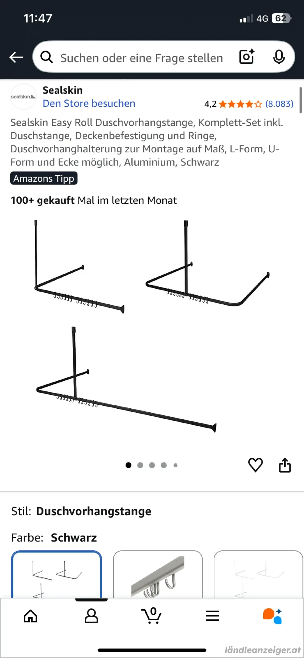 Duschvorhangstange Edelstahl NEU! 