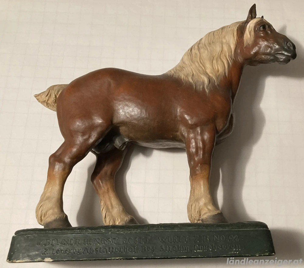 Gipsabguss Belgier Hengst Höhe 41cm