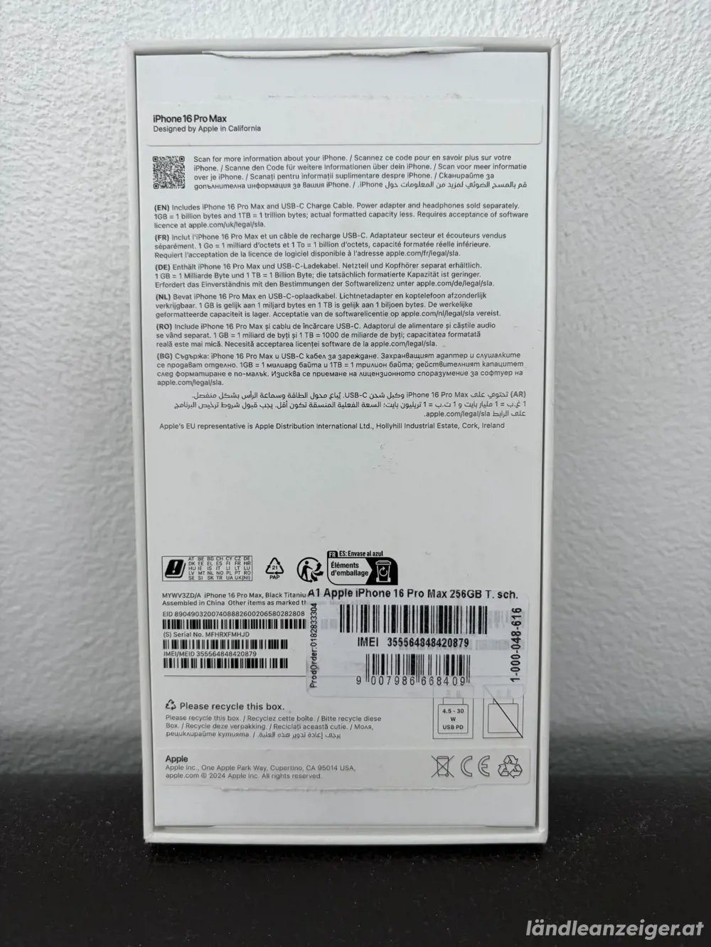 Iphone 16 Pro Max 256