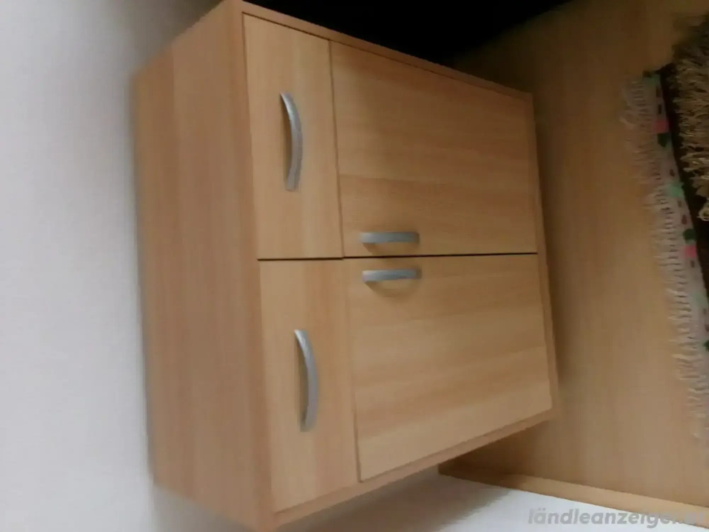 Holzkästchen mit 2 Schubladen + 2 Türen