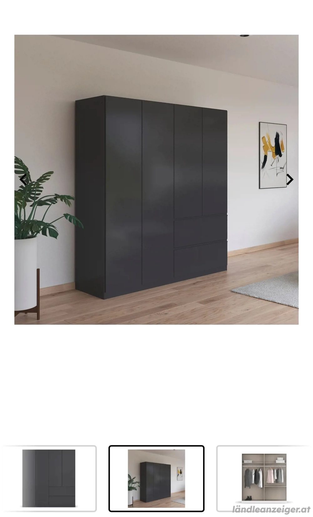 Schrank Graumetallic Neuwertig