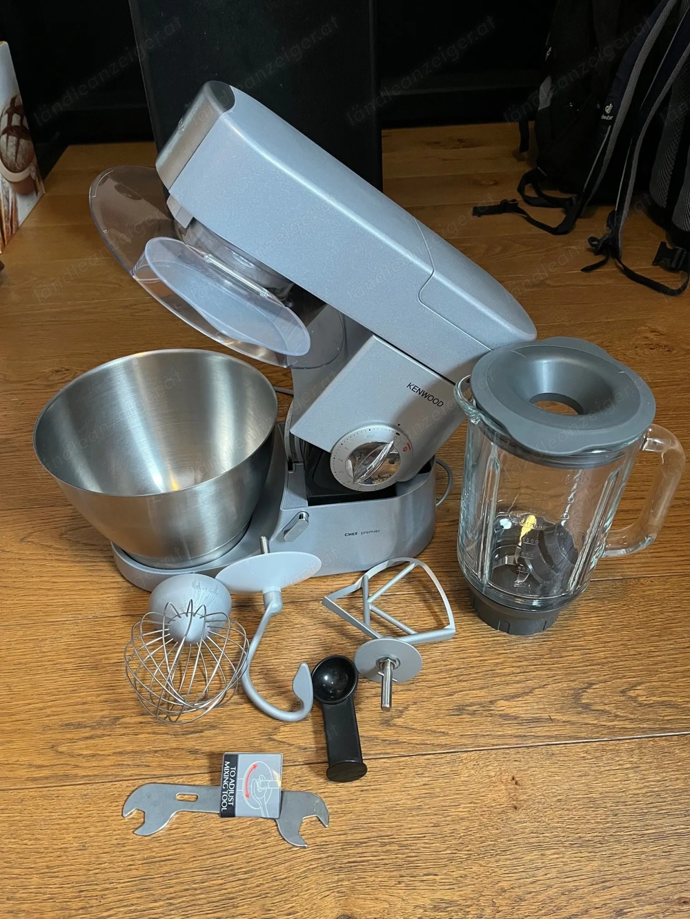 Kenwood Küchenmaschine KMC570 Chef Premier, kaum benutzt, mit Glas-Mixaufsatz (Neu)