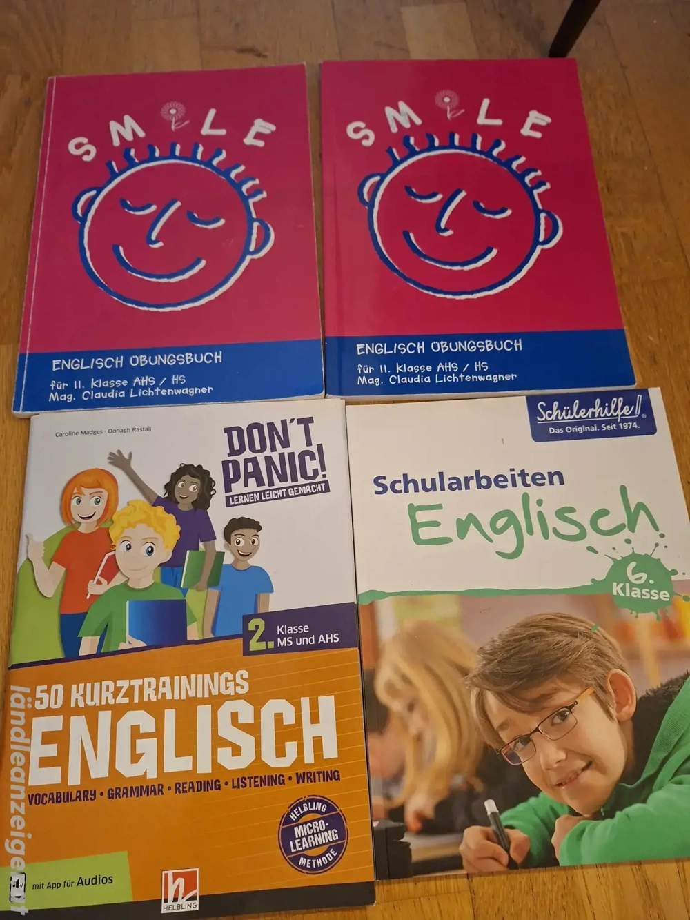 Übungsbücher Mathe, Englisch, Deutsch
