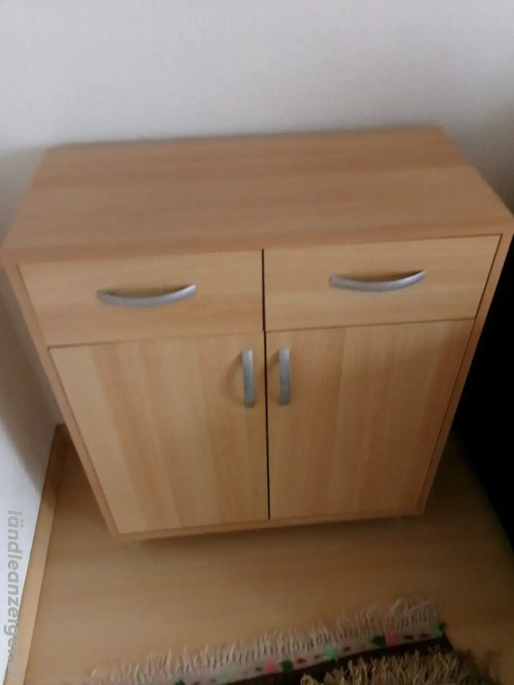 Holzkästchen mit 2 Schubladen + 2 Türen