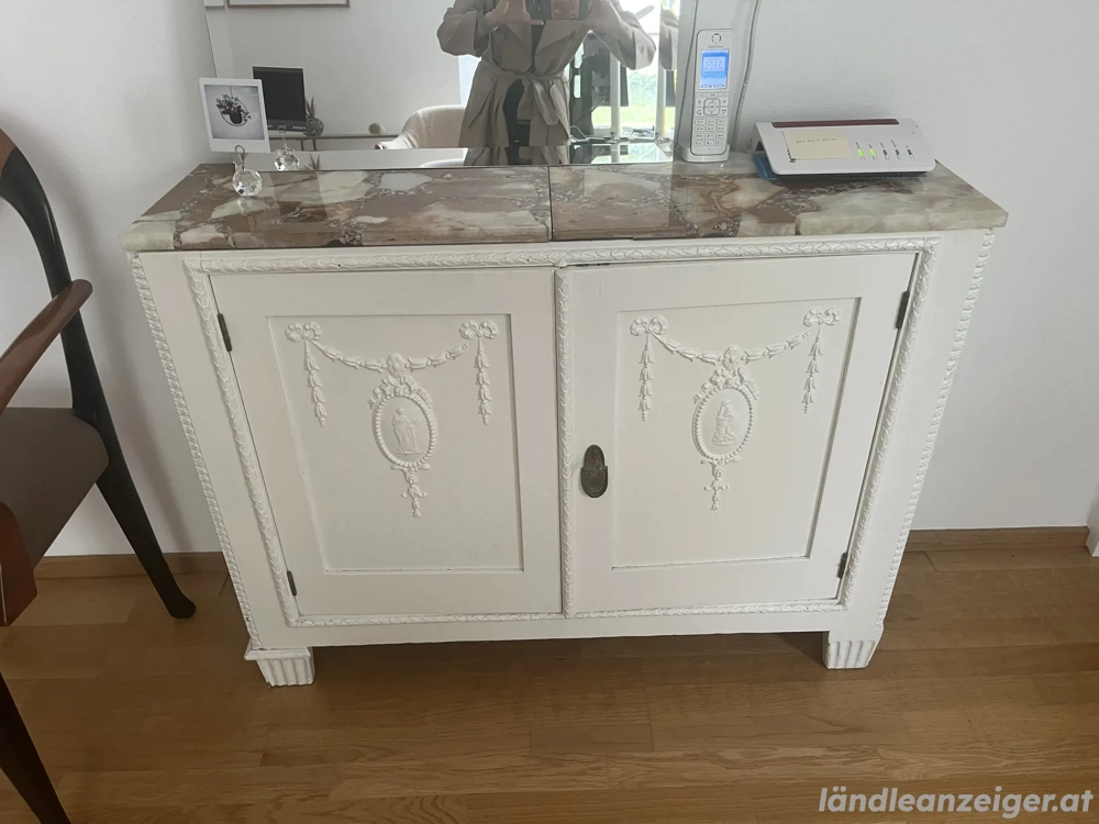 Vintage Antik Schrank Sideboard Schuhregal