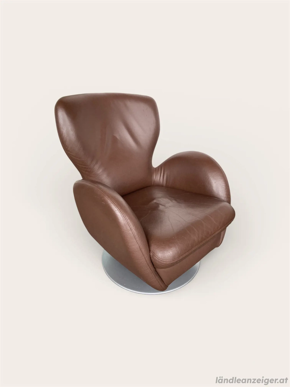 Sessel Lounger KOINOR (D) Echtleder braun drehbar