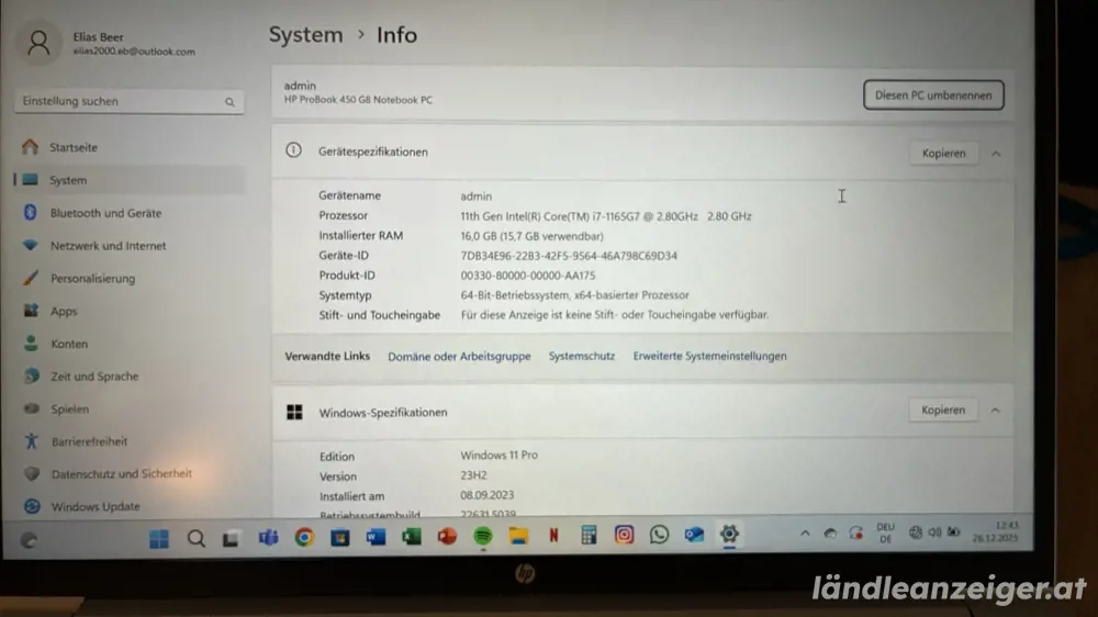 Hp ProBook 450 G8 I7
