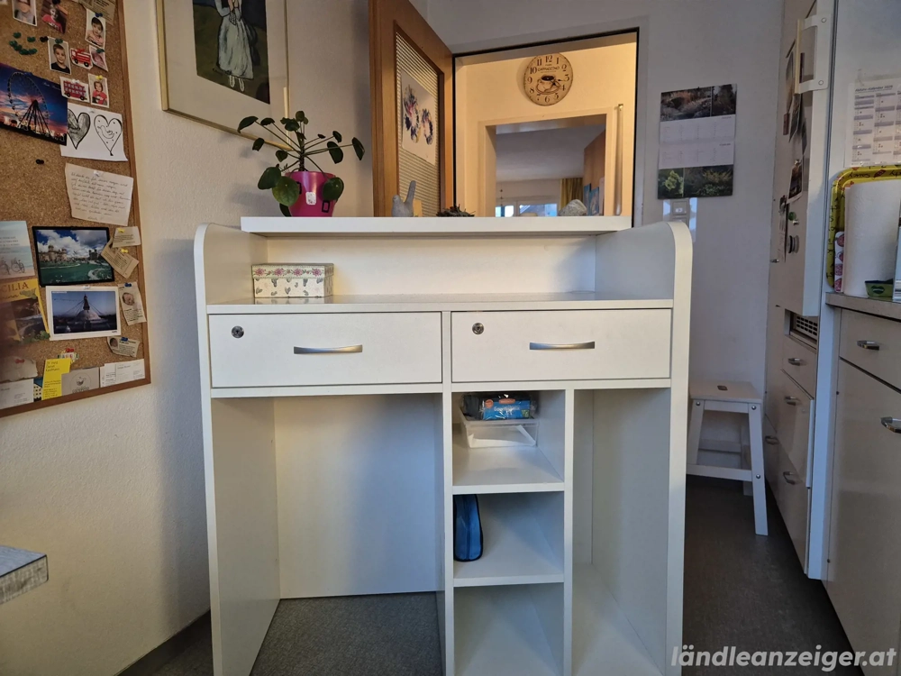 Kompakter Tresen   Werkbank   Weiß   Abschließbar & Vielseitig