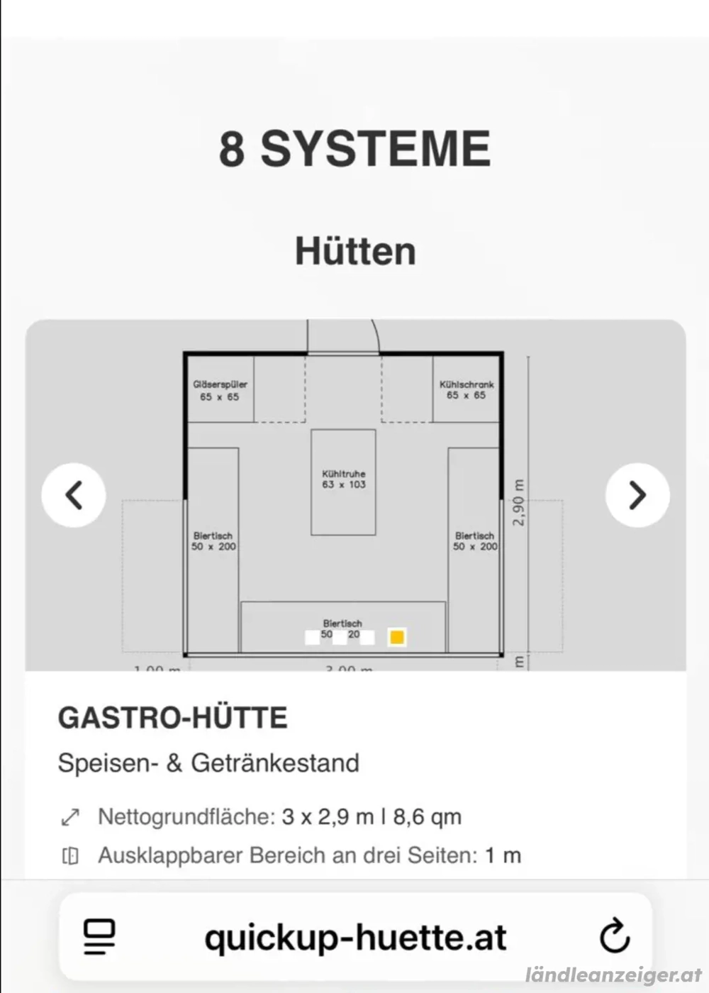 Hütte für Garten