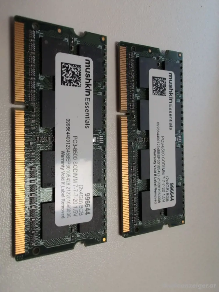 Mushkin 8GB Kit DDR3 PC3-8500 Arbeitsspeicher