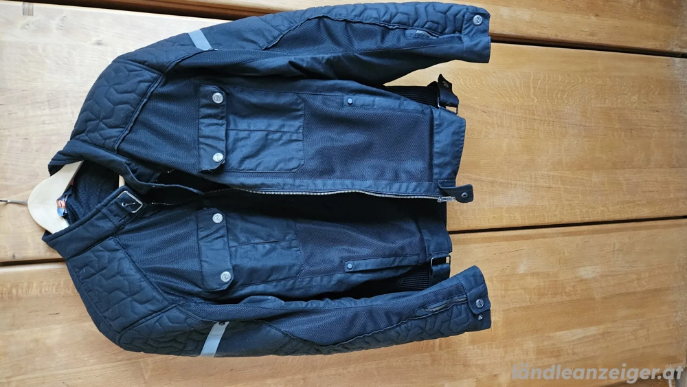 Motorradjacke, schwarz