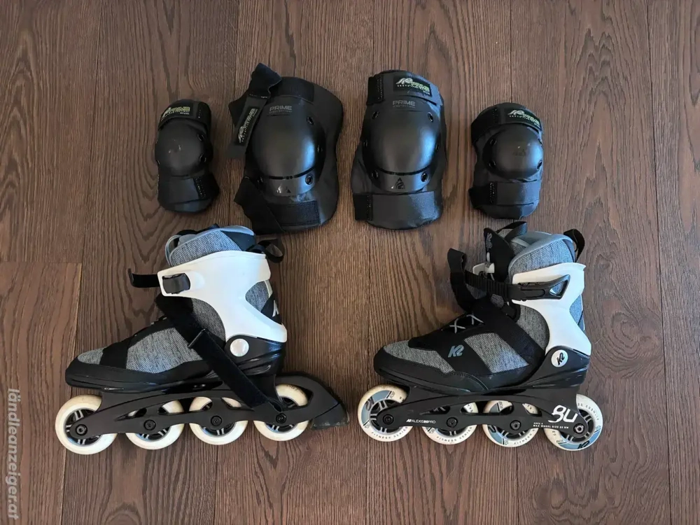 K2 Inlineskates mit Protektoren