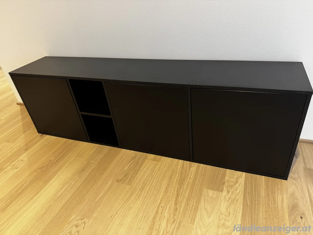 NEU - SIDEBOARD Cuba Türen in Schwarz matt
