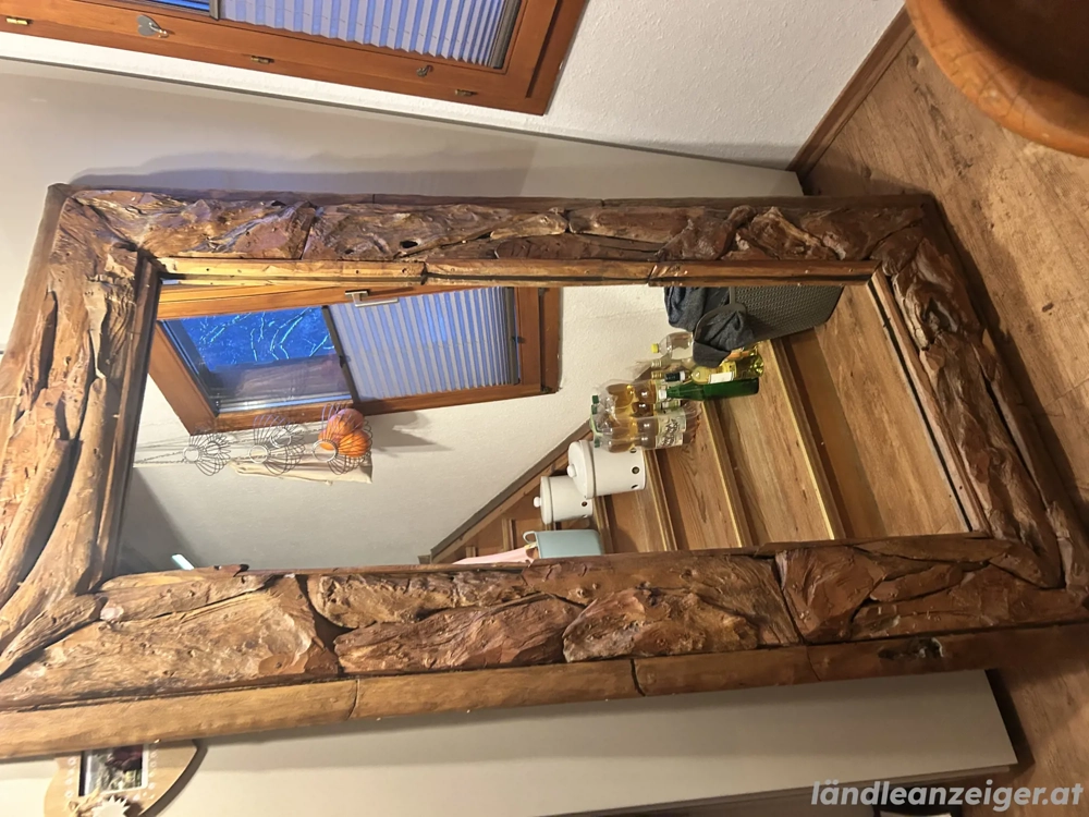 Rustikaler Holzspiegel, rustikaler Bauernspiegel