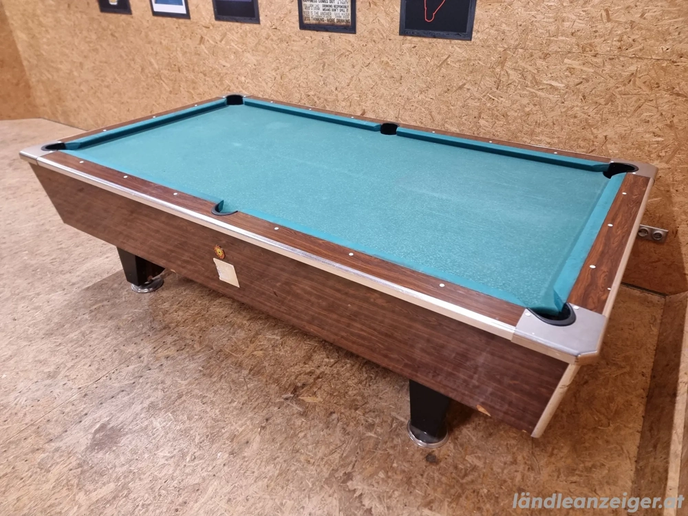 LÖWEN Turnier Pool Classic   Profi Münzbillardtisch 8 ft, 1-teilige Schieferplatte