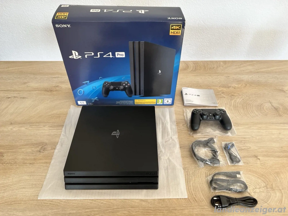 Sony PlayStation 4 Pro 1TB Spielekonsole - Kohleschwarz (CUH-7216B) NEU & OVP