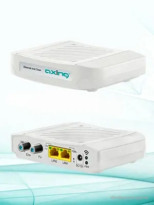 Axing EOC 2-32 Ethernet Over Coax Modem Adapter Netzwerk über Koaxialkabel WLAN WIFI 1800 Mbps 5- 20