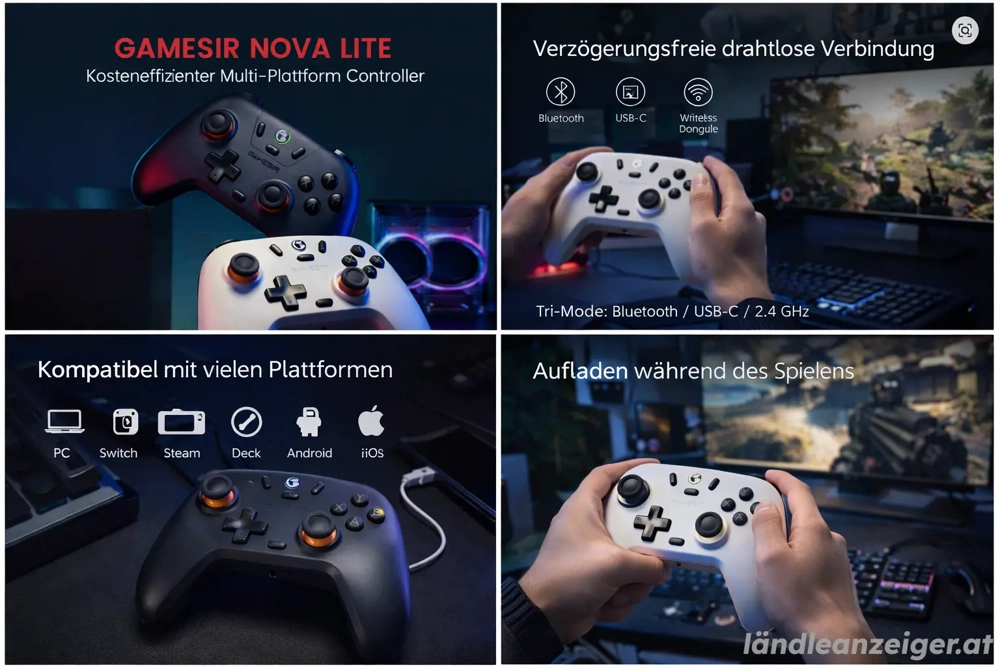 Universeller Wireless Controller | GameSir Nova Lite | Ladefunktion