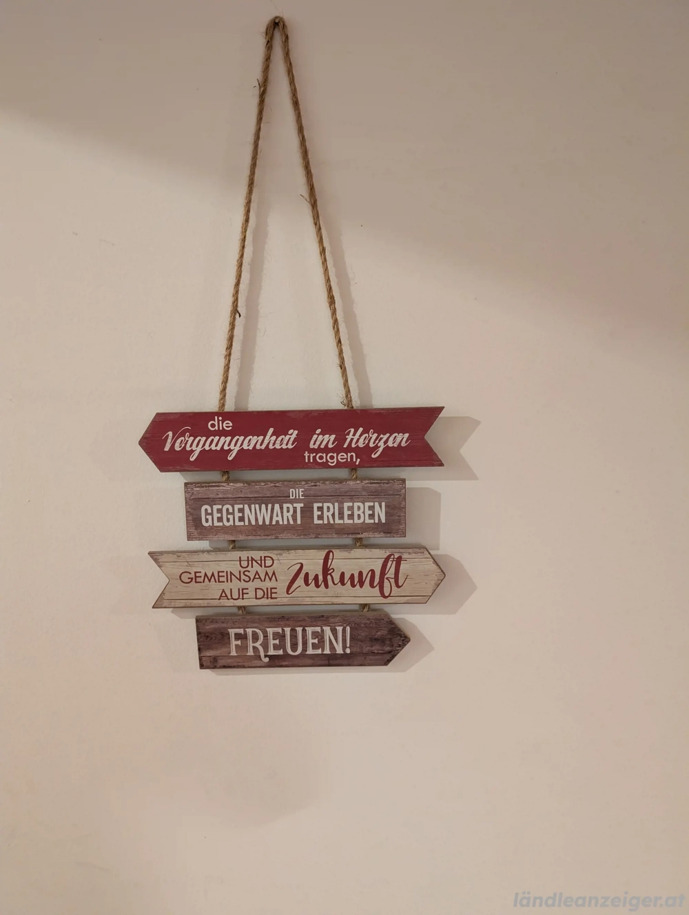 Dekospruch zum Aufhängen