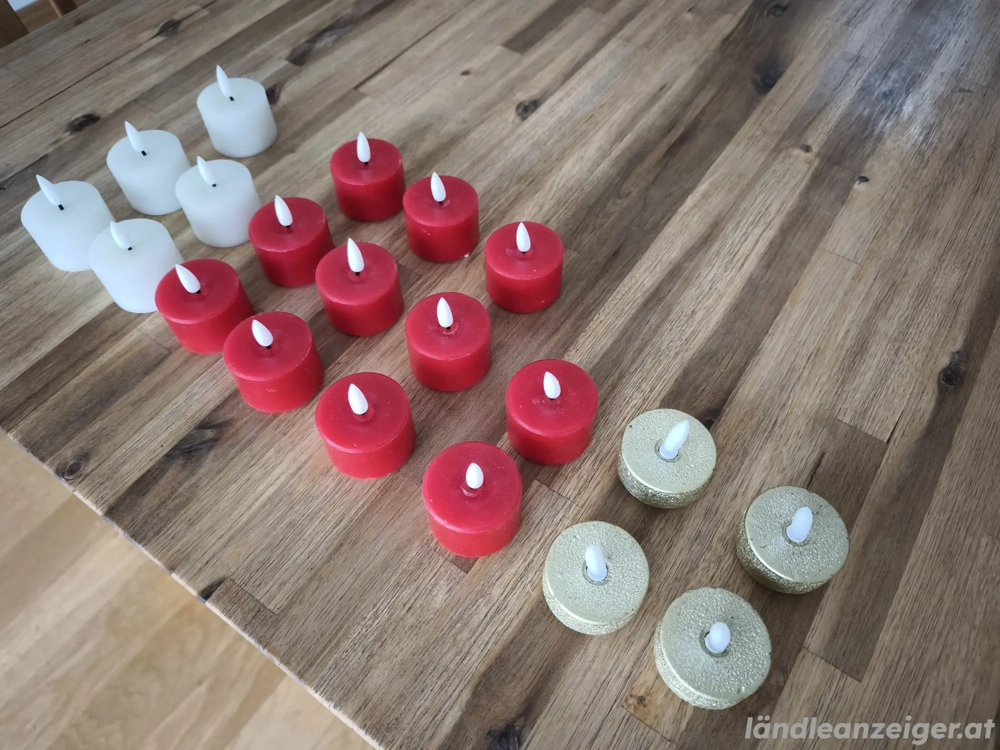 20 Stück LED Teelichter Kerzen Echtwachs