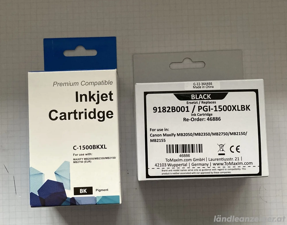 2 St. Tintenpatronen   black für Canon Maxify Drucker